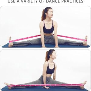 1 banda elástica, banda elástica para deportes, accesorios de gimnasia, cinturón de yoga para estiramiento, equipo de gimnasio, equipo de fitness, banda elástica elástica (rosa rosa)